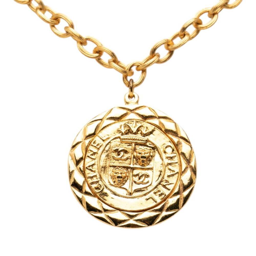 Chanel Cc Logo Pendant Necklace Metal #276149C10B